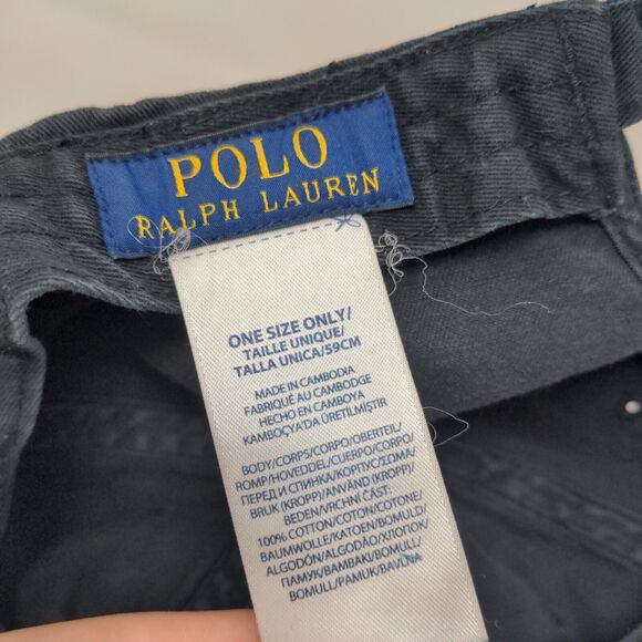 Polo Ralph Lauren Men's Slideback Hat Black Size OS Embroidered Pony Logo - Picture 10 of 10